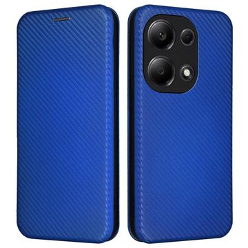 Xiaomi Redmi Note 13 Pro 4G/Poco M6 Pro Flip Futrola - Ugljenično Vlakno - Plava