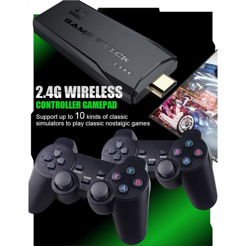 Game Stick Lite 4K TV Video Game Console With 2.4G Wireless Support CPS PS1  Classic Game with 2pcs gamepad