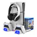 iPega PG-P5S023 Multifunctional RGB Charging Stand with Cooling for Sony PlayStation 5/PlayStation 5 Slim - White