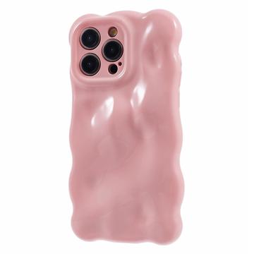 iPhone 13 Pro Wavy Edge Candy Bubbles TPU Case - Pink