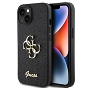 iPhone 15 Guess Fixed Glitter 4G Metal Logo Maska