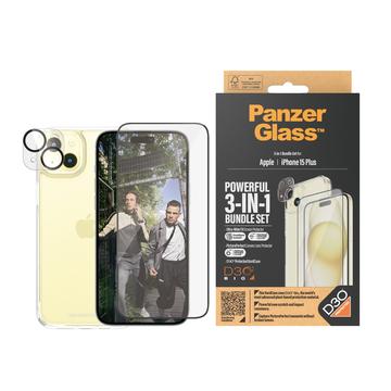 iPhone 15 Plus PanzerGlass 3-u-1 Zaštitni Set - Providni - 9H