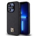 iPhone 15 Pro DKNY Repeat Pattern Stack Logo Case - MagSafe Compatible - Black