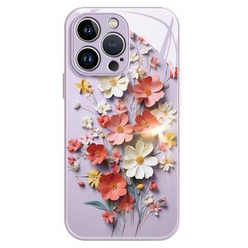 iPhone 15 Pro Flower Bouquet Hybrid Case - Purple