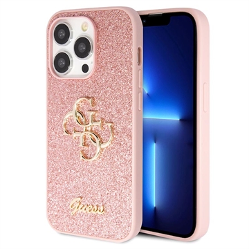 iPhone 15 Pro Guess Fixed Glitter 4G Metal Logo Maska