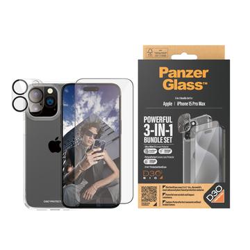 iPhone 15 Pro Max PanzerGlass 3-u-1 Zaštitni Set - Providni - 9H