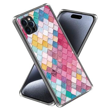 iPhone 15 Pro Max Stylish Ultratanka TPU Zaštitna Maska - Šarene Kockice