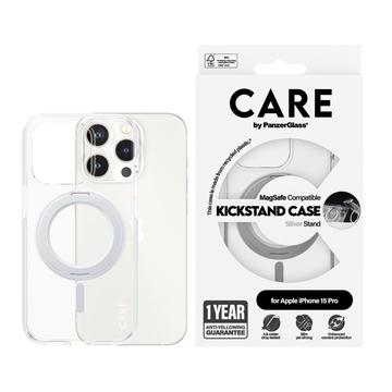 iPhone 15 Pro PanzerGlass Care Kickstand Case - MagSafe Compatible - Silver