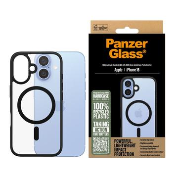 iPhone 16 PanzerGlass HardCase MagSafe Compatible Case - Black / Transparent