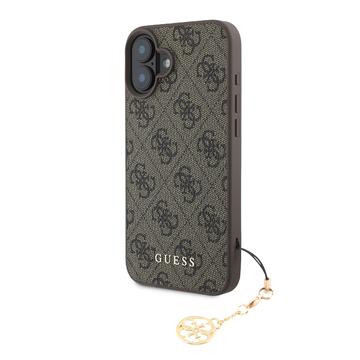 iPhone 16 Plus Guess 4G Charms Collection Hibridna Maska - Braon