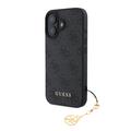 iPhone 16 Plus Guess 4G Charms Collection Hibridna Maska - Siva