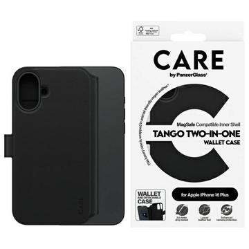 iPhone 16 Plus PanzerGlass Care Tango 2-in-1 Wallet Case - MagSafe Compatible - Black