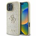 iPhone 16 Pro Max Guess Fixed Glitter 4G Metal Logo Maska - Zlatna