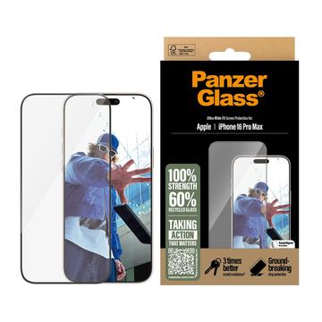 iPhone 16 Pro Max PanzerGlass Ultra-Wide Fit EasyAligner Zaštitno Staklo - Crne Ivice