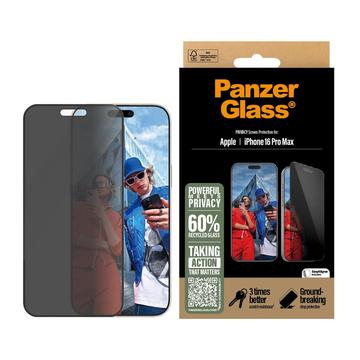 iPhone 16 Pro Max PanzerGlass Ultra-Wide Fit Privacy EasyAligner Zaštitno Staklo - Crne Ivice