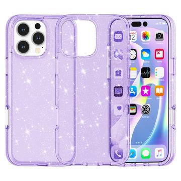 iPhone 16 Pro Max Stylish Glitter Series Hibridna Maska - Ljubičasta