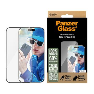 iPhone 16 Pro PanzerGlass Ultra-Wide Fit EasyAligner Zaštitno Staklo - Crne Ivice