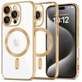 iPhone 16 Pro Tech-Protect MagFlex Case - MagSafe Compatible - Clear / Gold