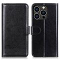 iPhone 16 Pro Wallet Case Magnetic Closure - Black