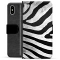 iPhone X / iPhone XS Premijum Futrola-Novčanik - Zebra